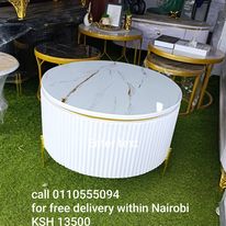 Elegant Round Marble Top Coffee Table