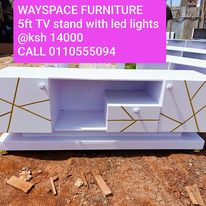 Modern 5ft TV Stand with LED Lights and Storage