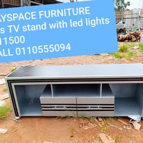 Modern 5ft TV Stand with LED Lights and Storage